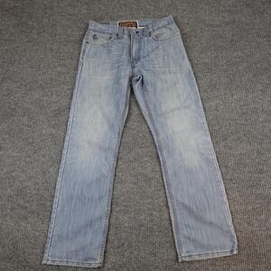 Levis 514 Jeans Mens 32x30 Blue Slim Straight Light Wash Denim Casual Pants